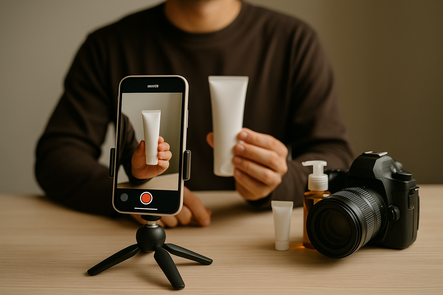 créateur UGC. sans montrer son visage